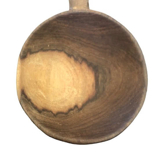 VTG Primitive Set 2 Tone Wood Salad Server Fork Scoop Spoon 13.5” Decorative - Picture 2 of 6